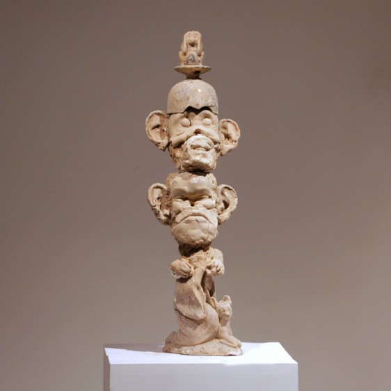 figure+two-monkey-heads+little-monkey--56x15x12--150